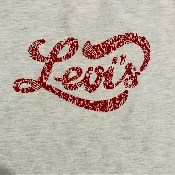 Levis Red Grey Women Sweater Size L - Picture 3 of 7